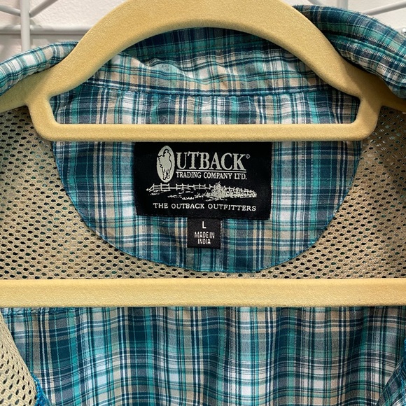 OUTBACK TRADING COMPANY COWBOY WESTERN SHIRT (Breathable) Mens L - Pearl Snaps - Picture 3 of 9